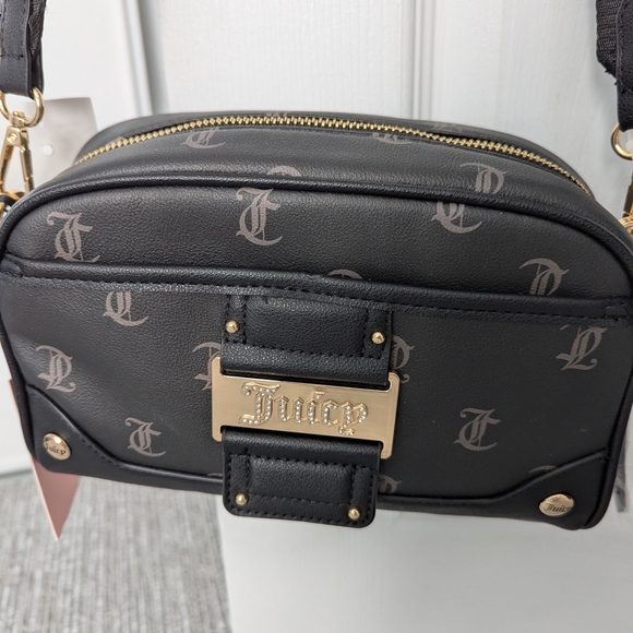 BNWT - Juicy Couture Black Shoulder or Crossbody Bag/Purse With Change Pouch - Picture 4 of 6